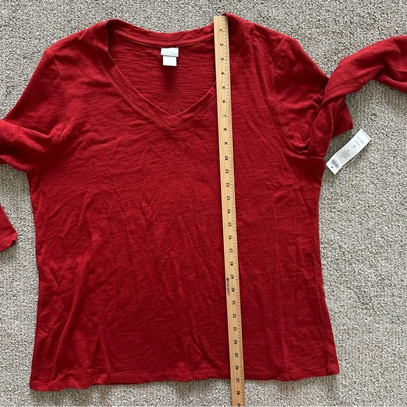 NWT Chico's Seam Back Tee in Spiced Red Size 3 - US XL - Picture 5 of 7